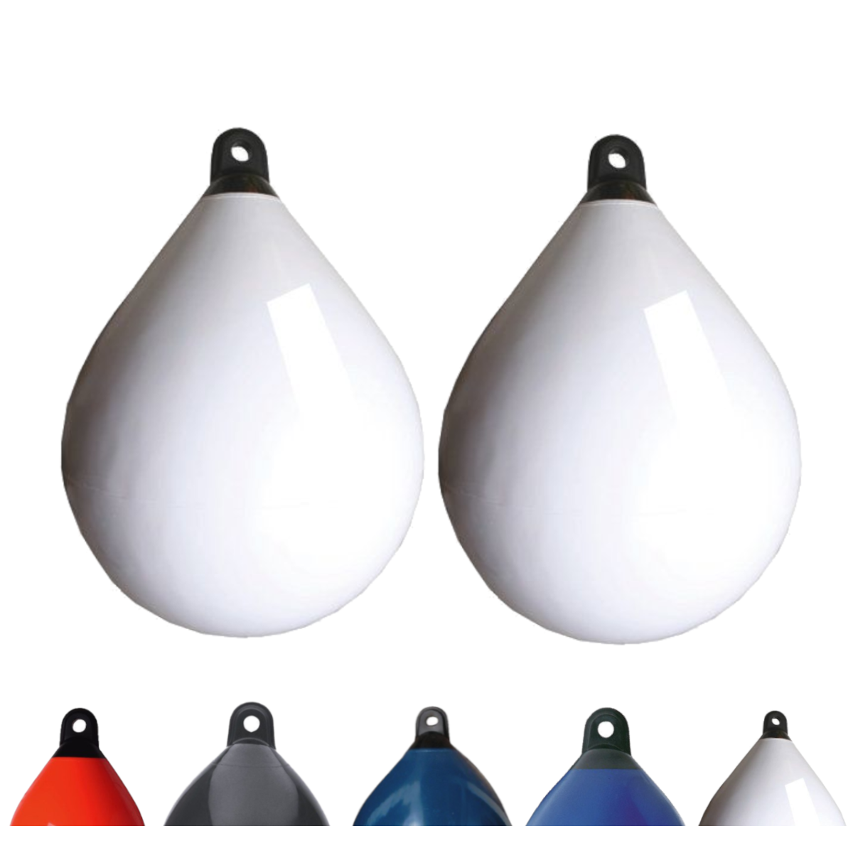 Zestaw 2 odbojnic kulowych Majoni o średnicy 45 cm, białe