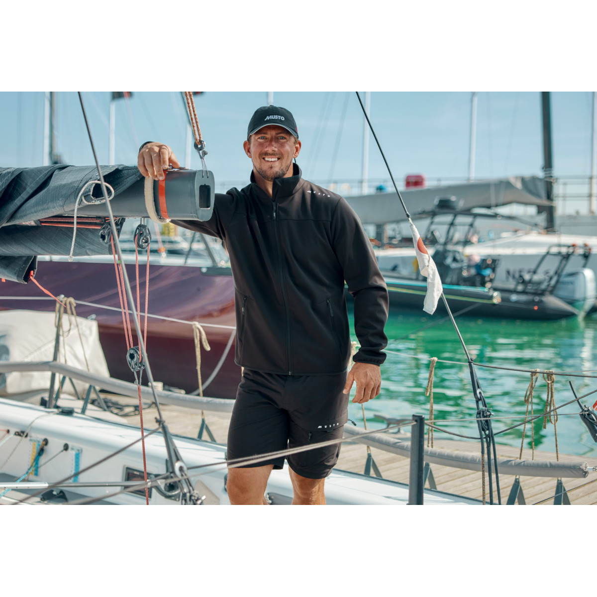Musto Evolution Crew Kurtka Softshell męska jasnoszara, rozmiar M
