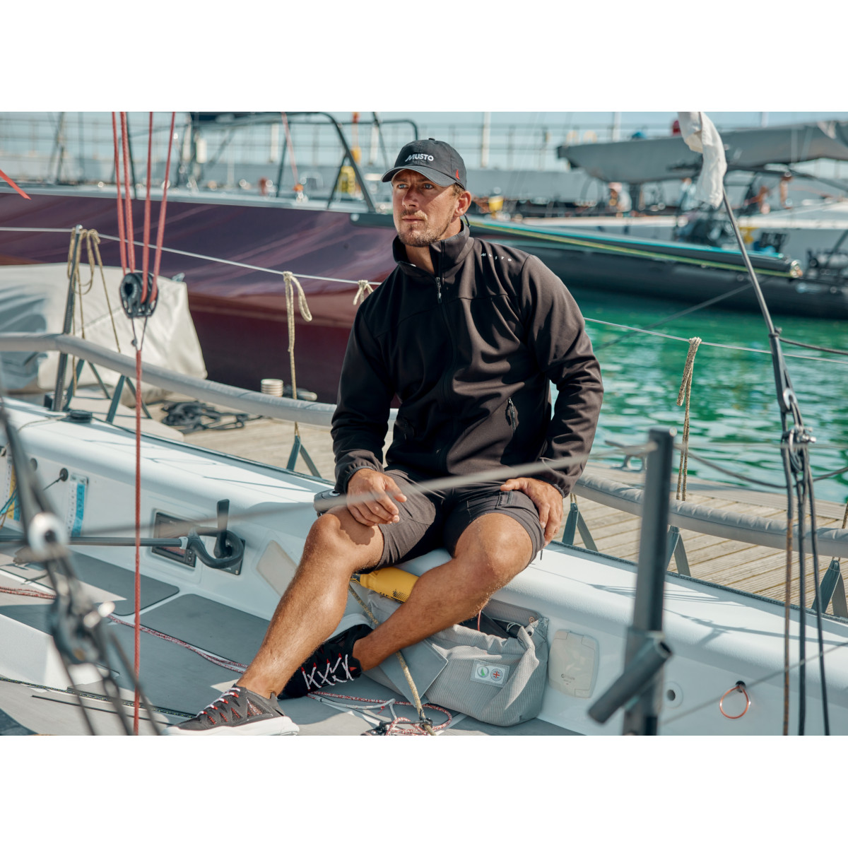 Musto Evolution Crew Kurtka Softshell męska jasnoszara, rozmiar M