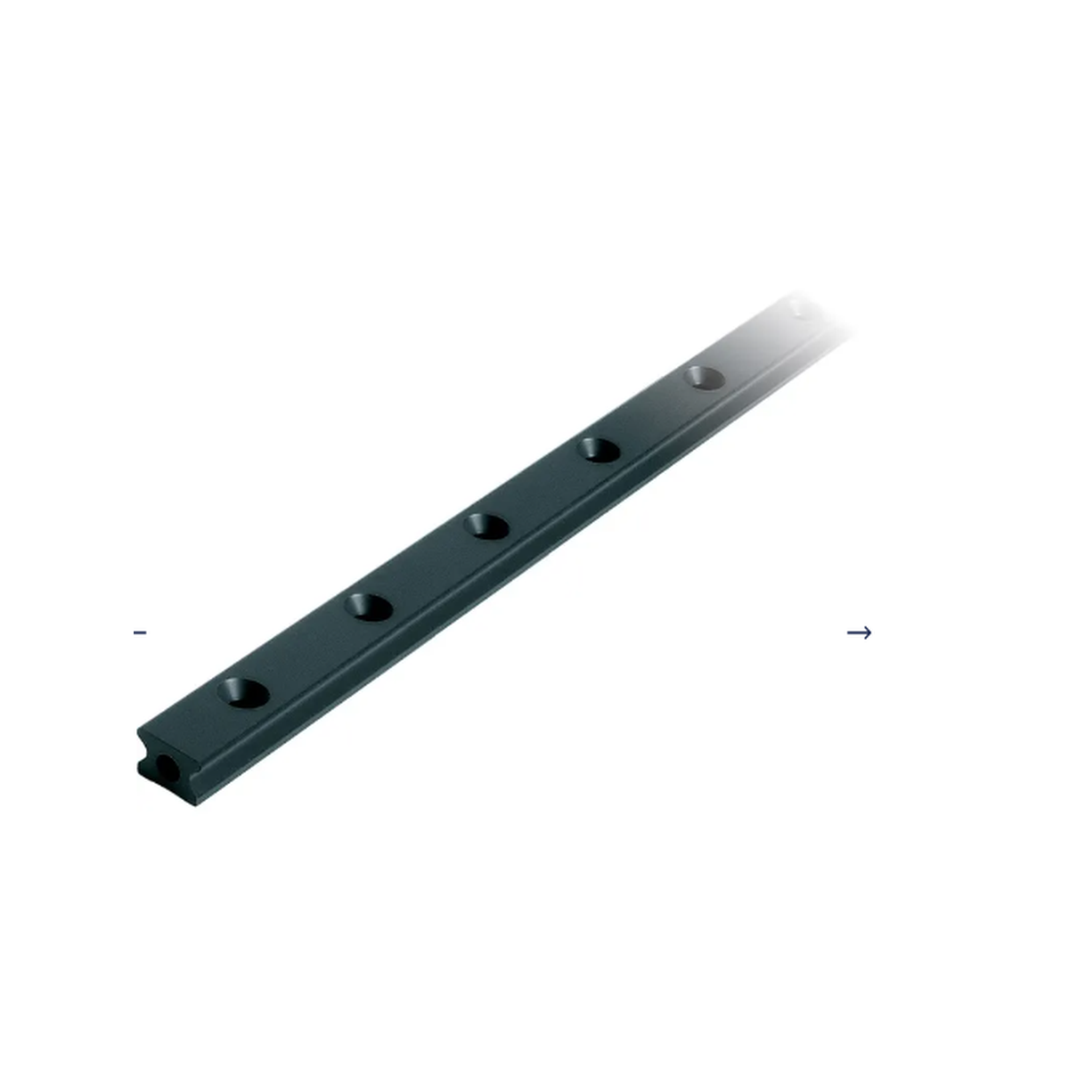 Ronstan S14 szyna, czarna, 1496mm otwory montażowe M4 CSK x 50mm