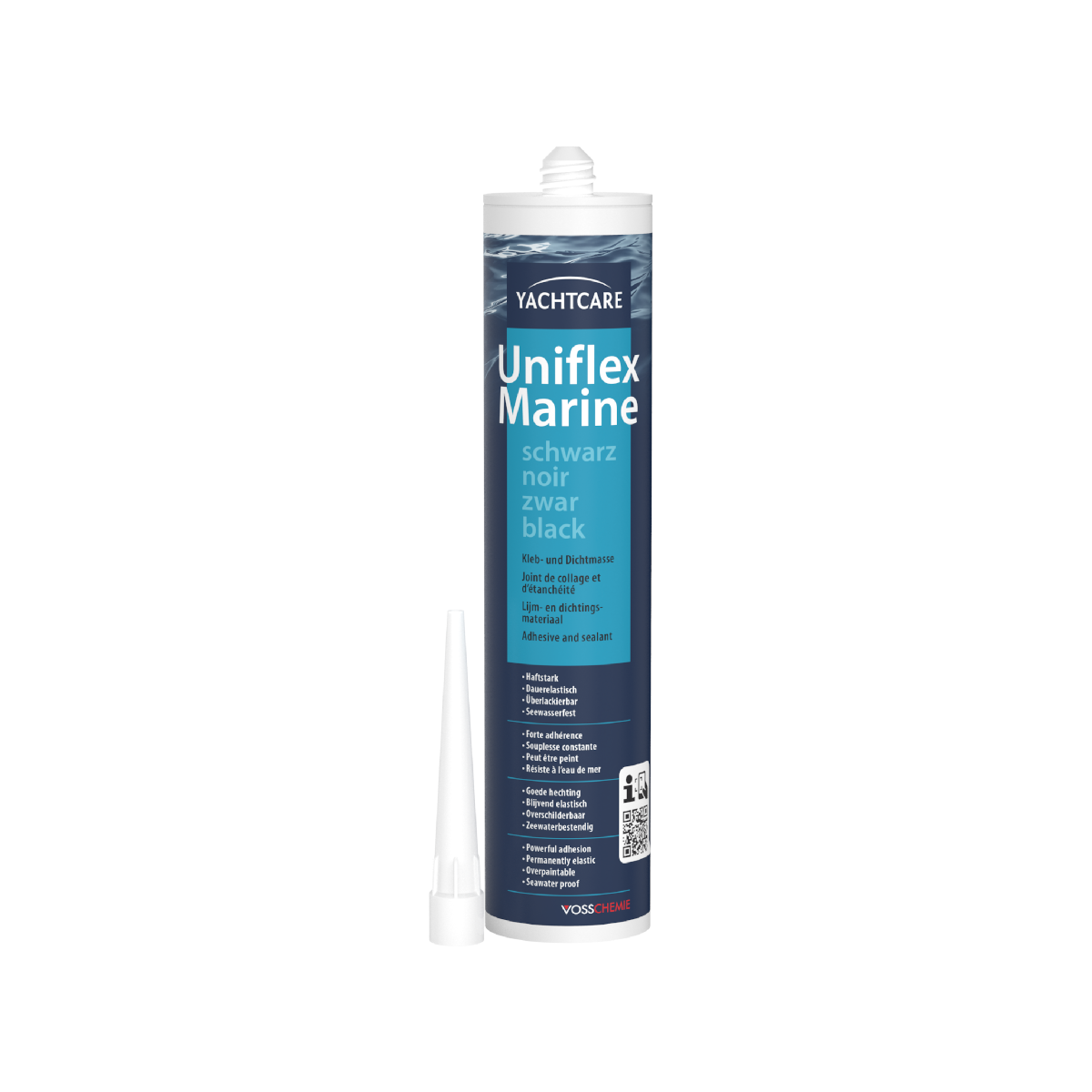 Yachtcare Uniflex Morska masa klejąco-uszczelniająca - czarny, 310ml