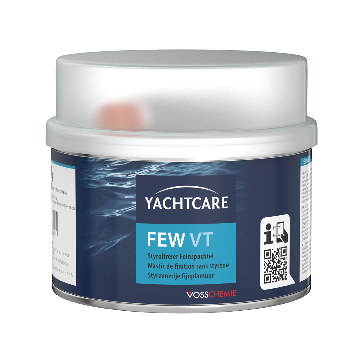 Yachtcare FEW VT Polyester 2K masa szpachlowa drobnoziarnista biały - 500g