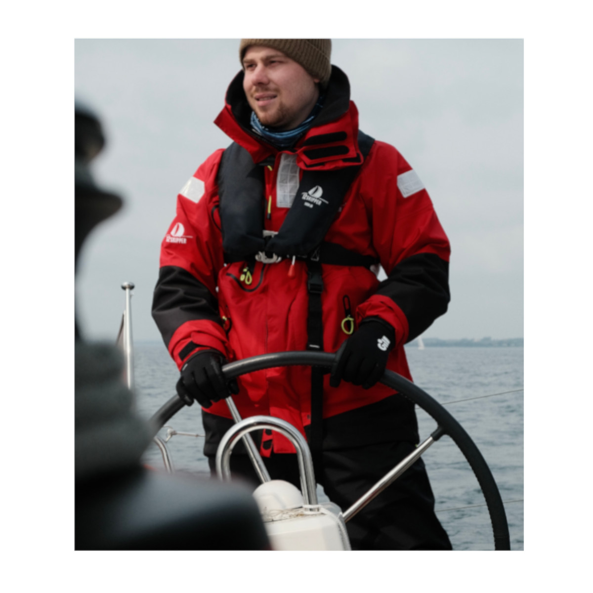 12skipper Magellan Offshore kurtka żeglarska unisex czerwona, rozmiar L