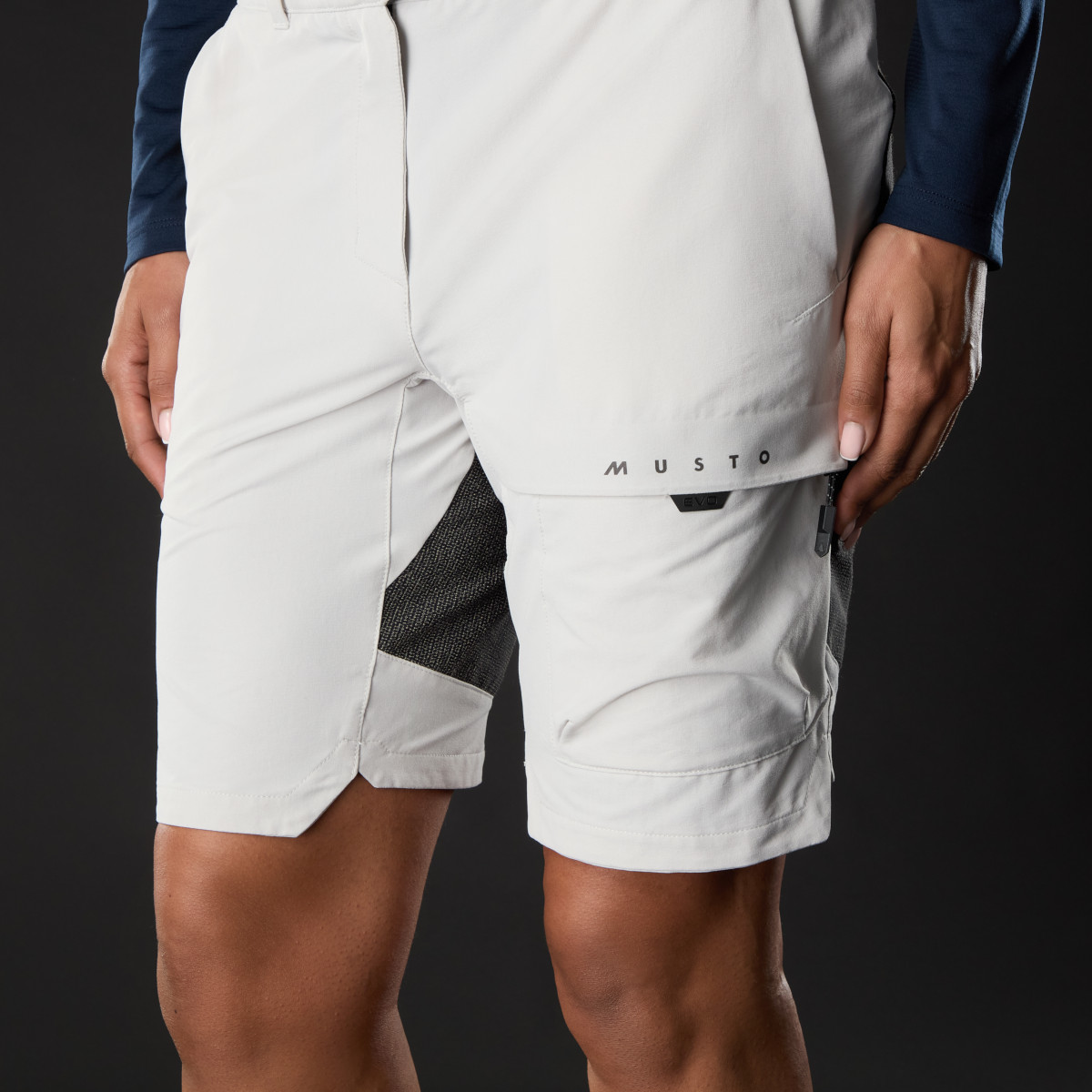 Musto Evolution Perfomance Stretch spodenki żeglarskie damskie jasnoszare, rozmiar 14