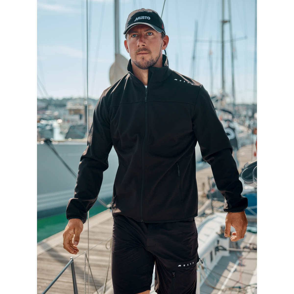 Musto Evolution Crew Kurtka Softshell męska jasnoszara, rozmiar M