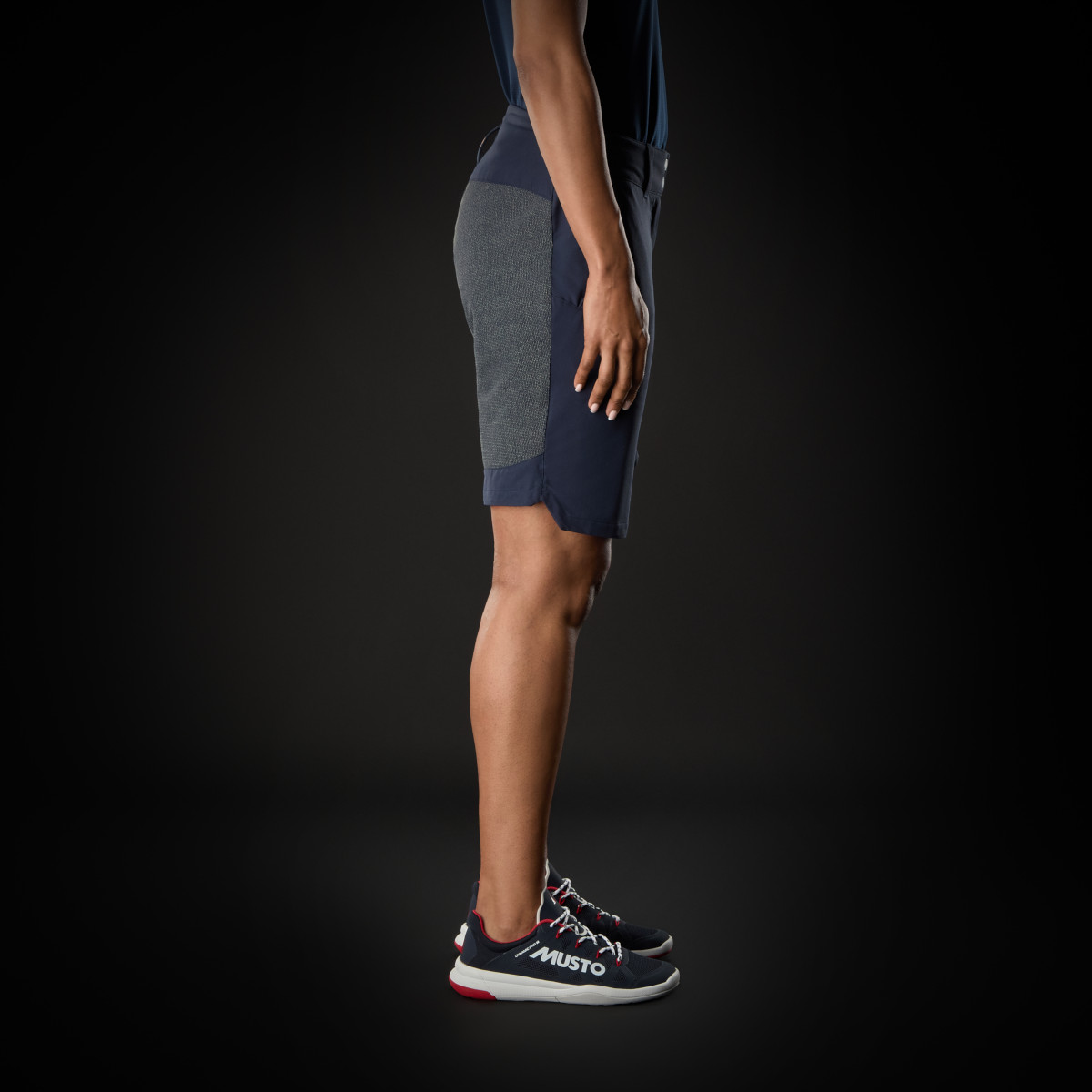Musto Evolution Perfomance Stretch spodenki żeglarskie damskie granatowe, rozmiar 10