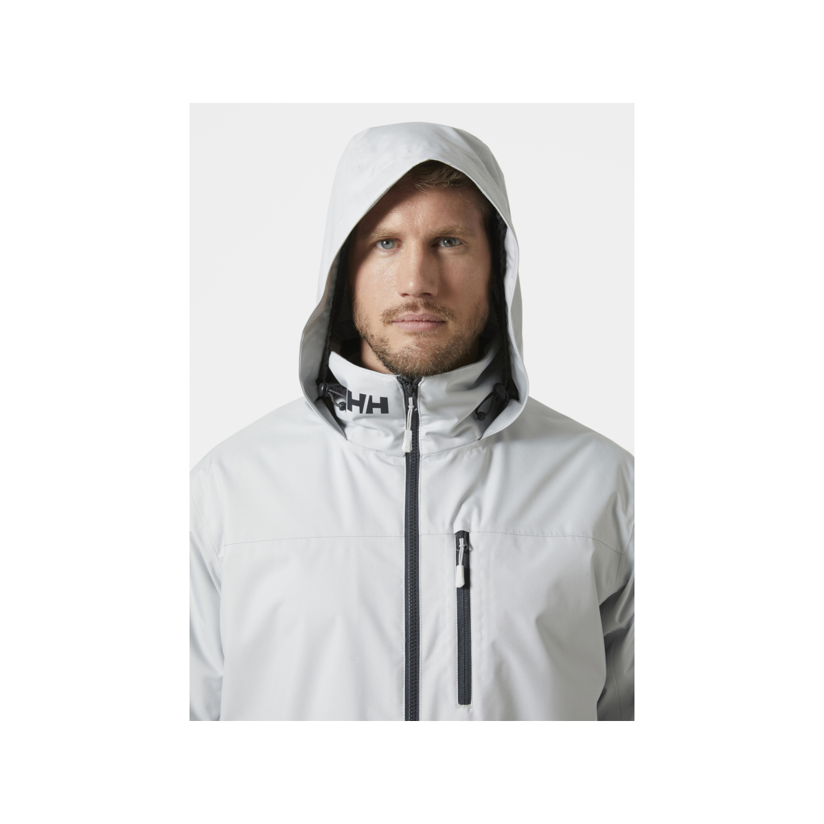 Helly Hansen Crew Hooded Kurtka żeglarska Midlayer 2.0 męska szara, rozmiar 2XL