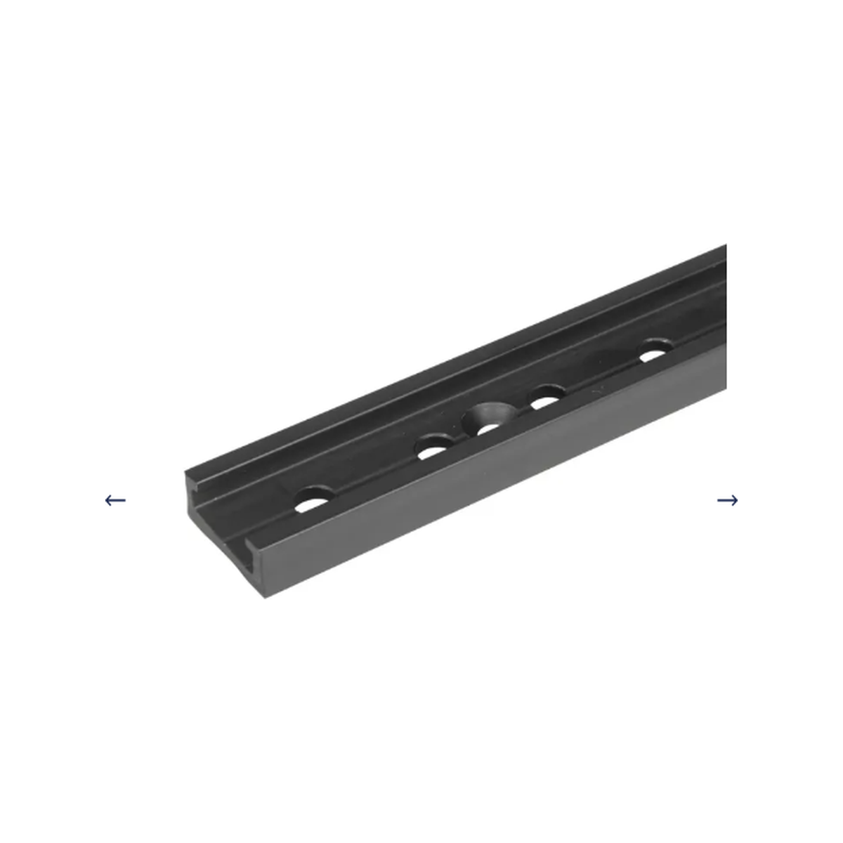 Ronstan S19 szyna C, 296mm, Black, M4(5/32')CSK,75mm pitch