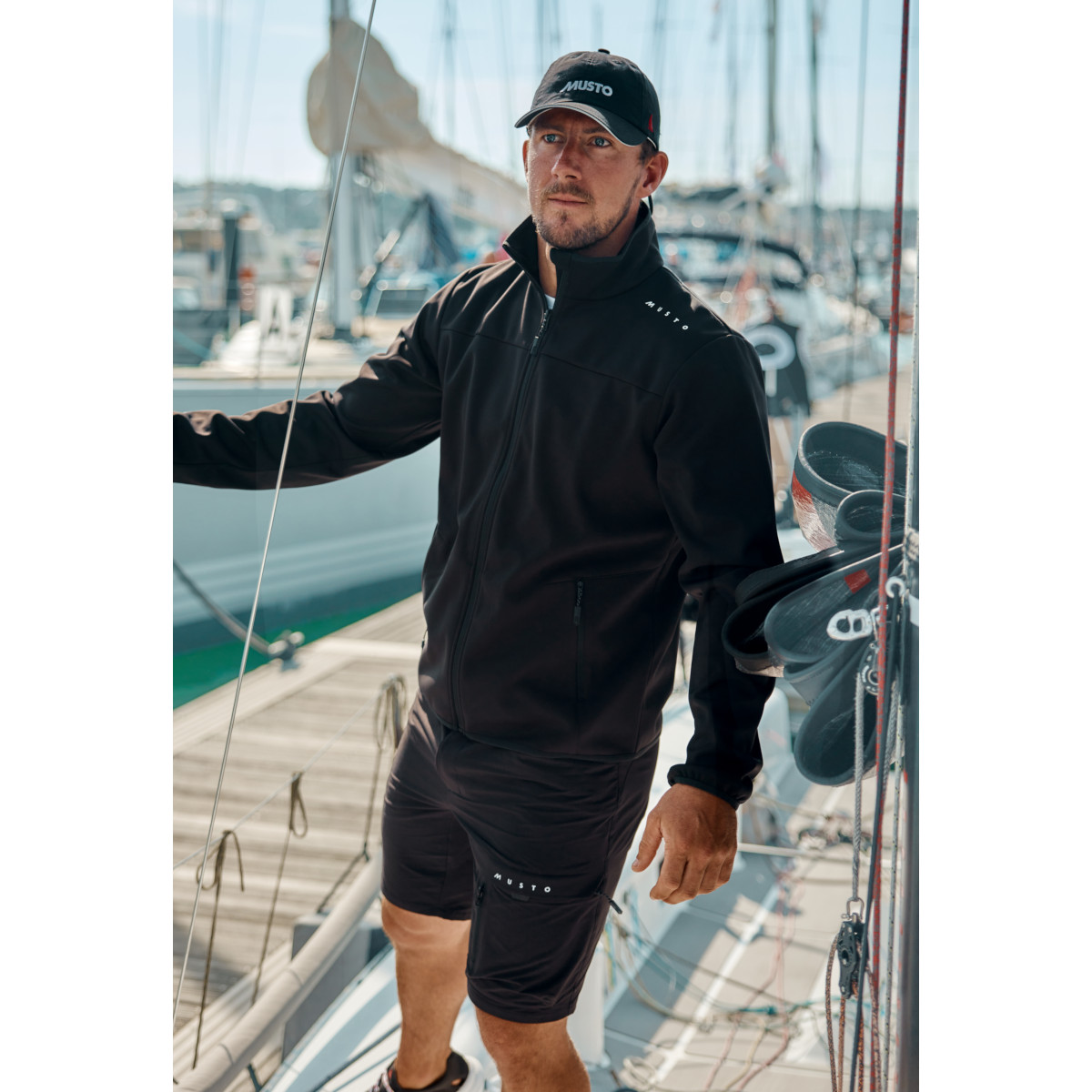 Musto Evolution Crew Kurtka Softshell męska jasnoszara, rozmiar M