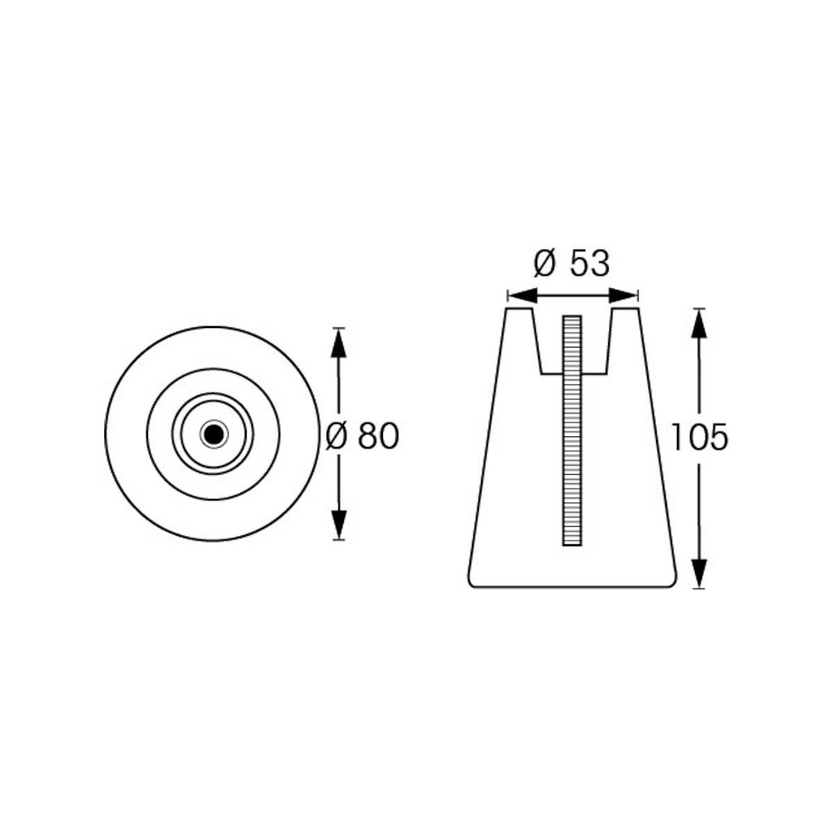 Plastimo Anoda wisząca aluminium 1kg