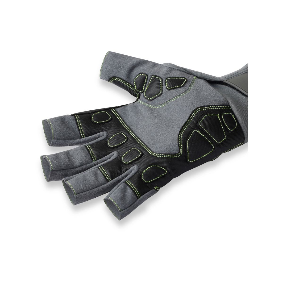 Typhoon Performance Rękawice żeglarskie z krótkimi palcami unisex szare/jasnozielone, rozmiar L
