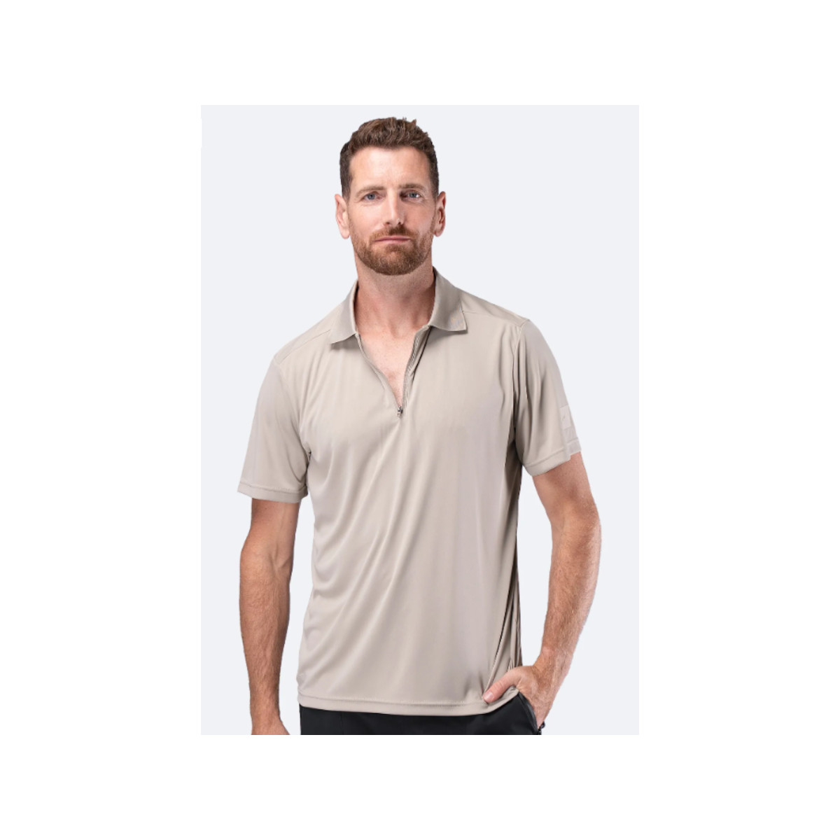 Zhik UV Active Koszulka polo męska - Kolor kamienny szary