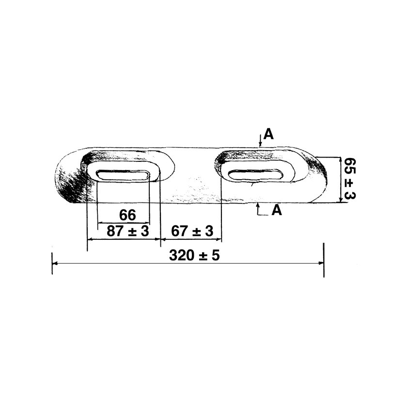Anoda poświęcalna magnezowa przykręcana - waga 670g, długość 320mm