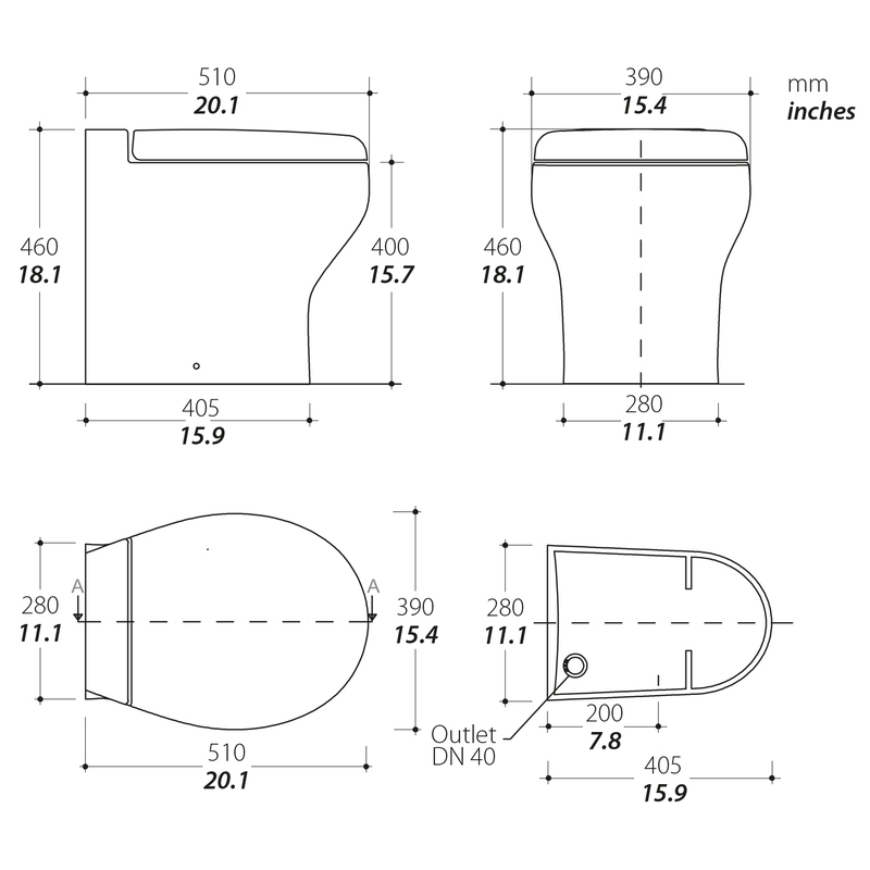 Tecma Toaleta Silence Plus 2G 12V Standard biały