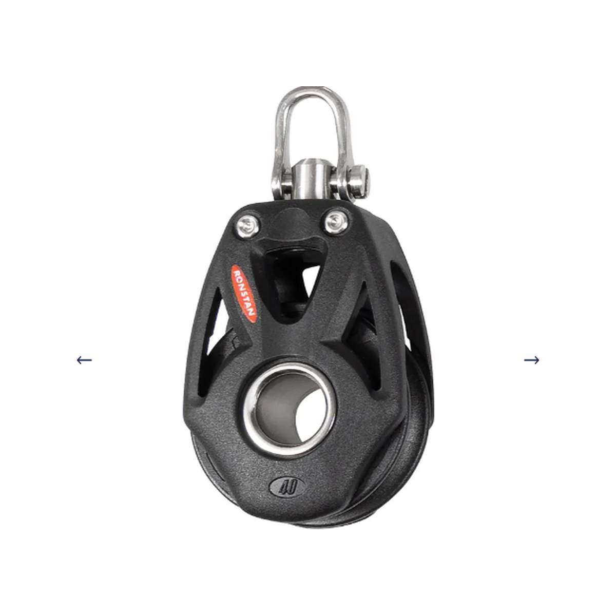 Ronstan S40 BB Orbit Block pojedynczy z pałąkiem, głowica obrotowa