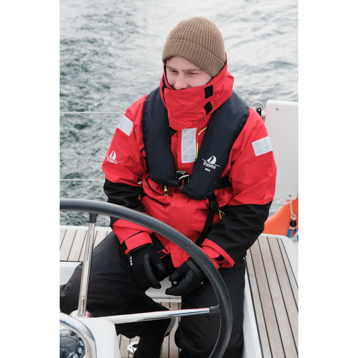 12skipper Magellan Offshore kurtka żeglarska unisex czerwona, rozmiar L