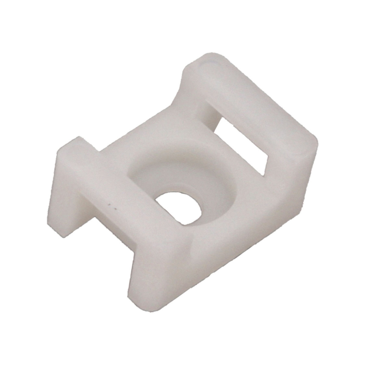 Crosseven Przelotka do opasek zaciskowych do przykręcania 30x30mm, bis 9mm, 100 sztuk, białe
