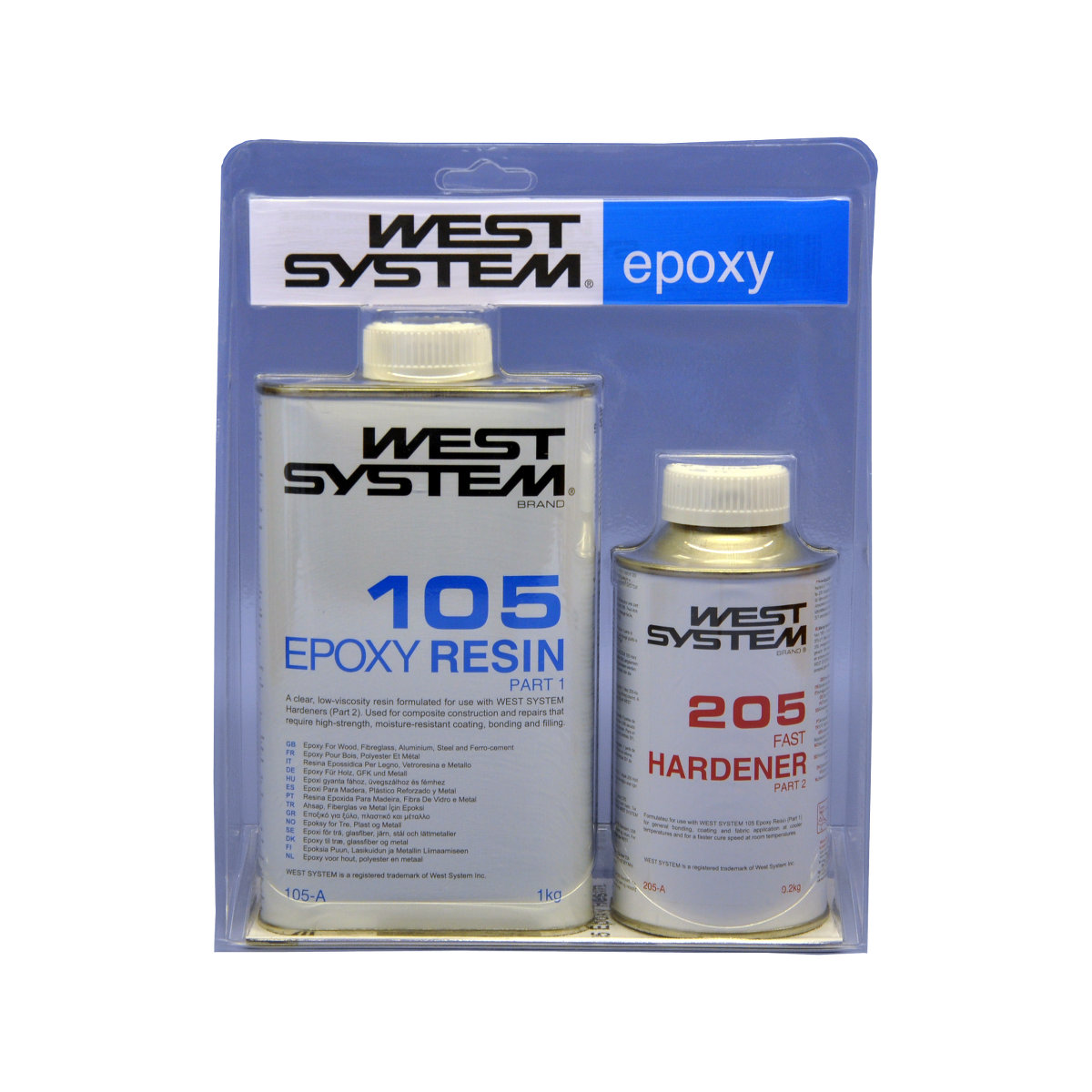 West system A-Pack epoksydowy z szybkim utwardzaczem 105-205A - 1,2 kg