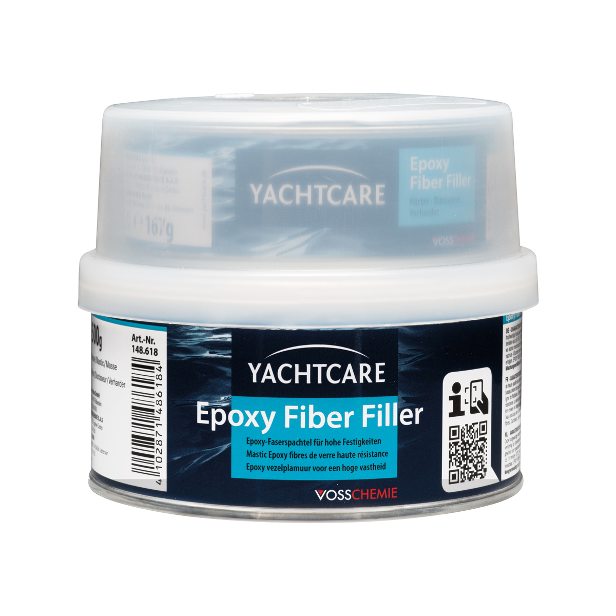 Yachtcare Wypełniacz włóknisty Epoxy Fiber Filler 2K Faserspachtelmasse jasnoniebieski - 500g