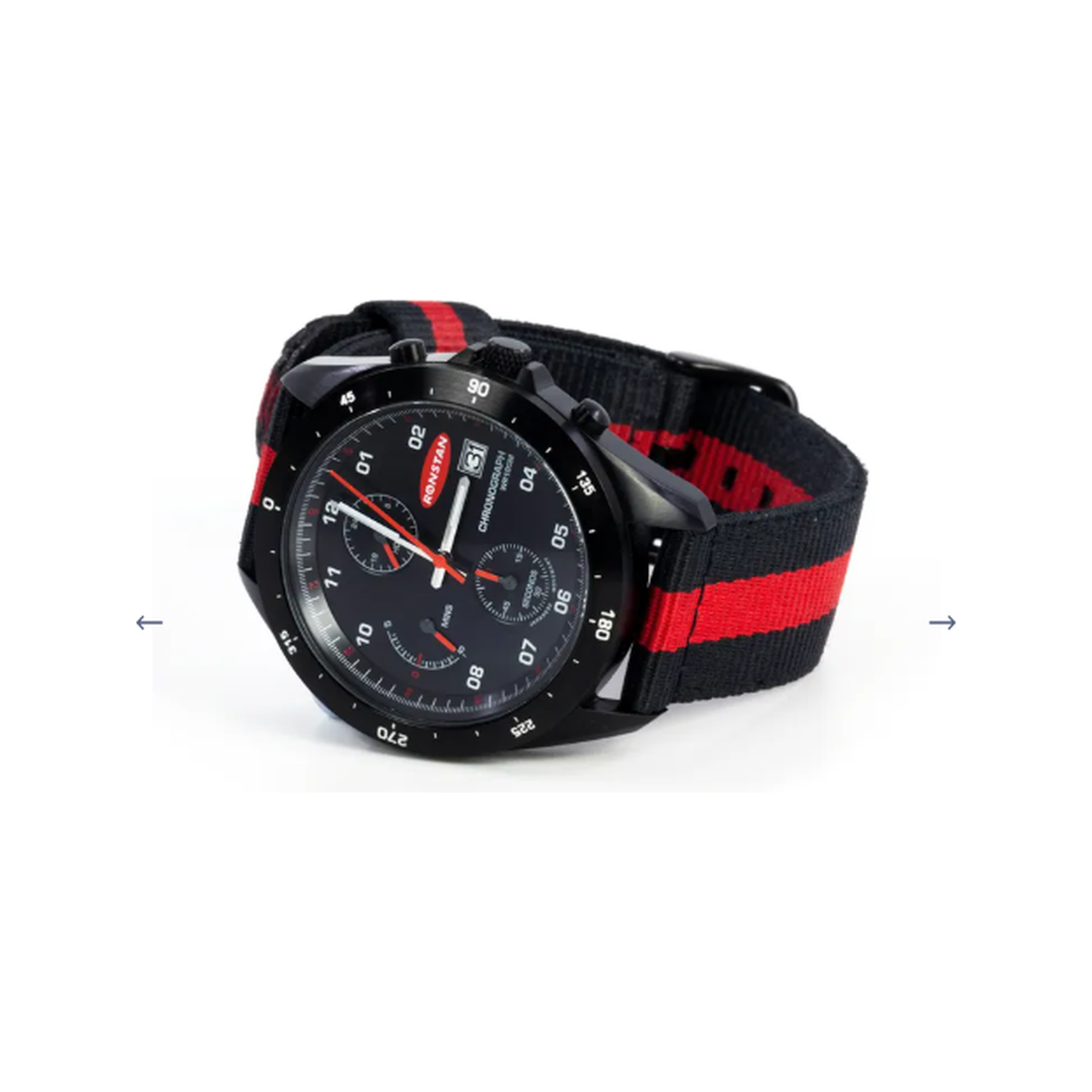 Ronstan ClearStart Analog zegarek, 43mm, czarny S/S
