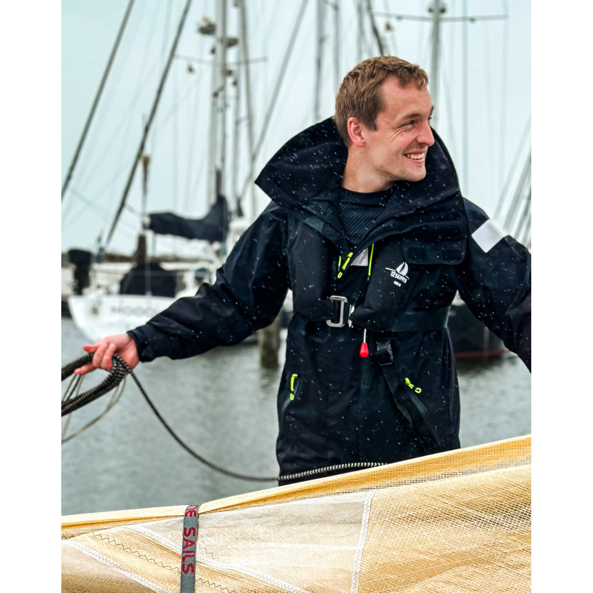 12skipper Magellan Offshore kurtka żeglarska unisex czarna, rozmiar L