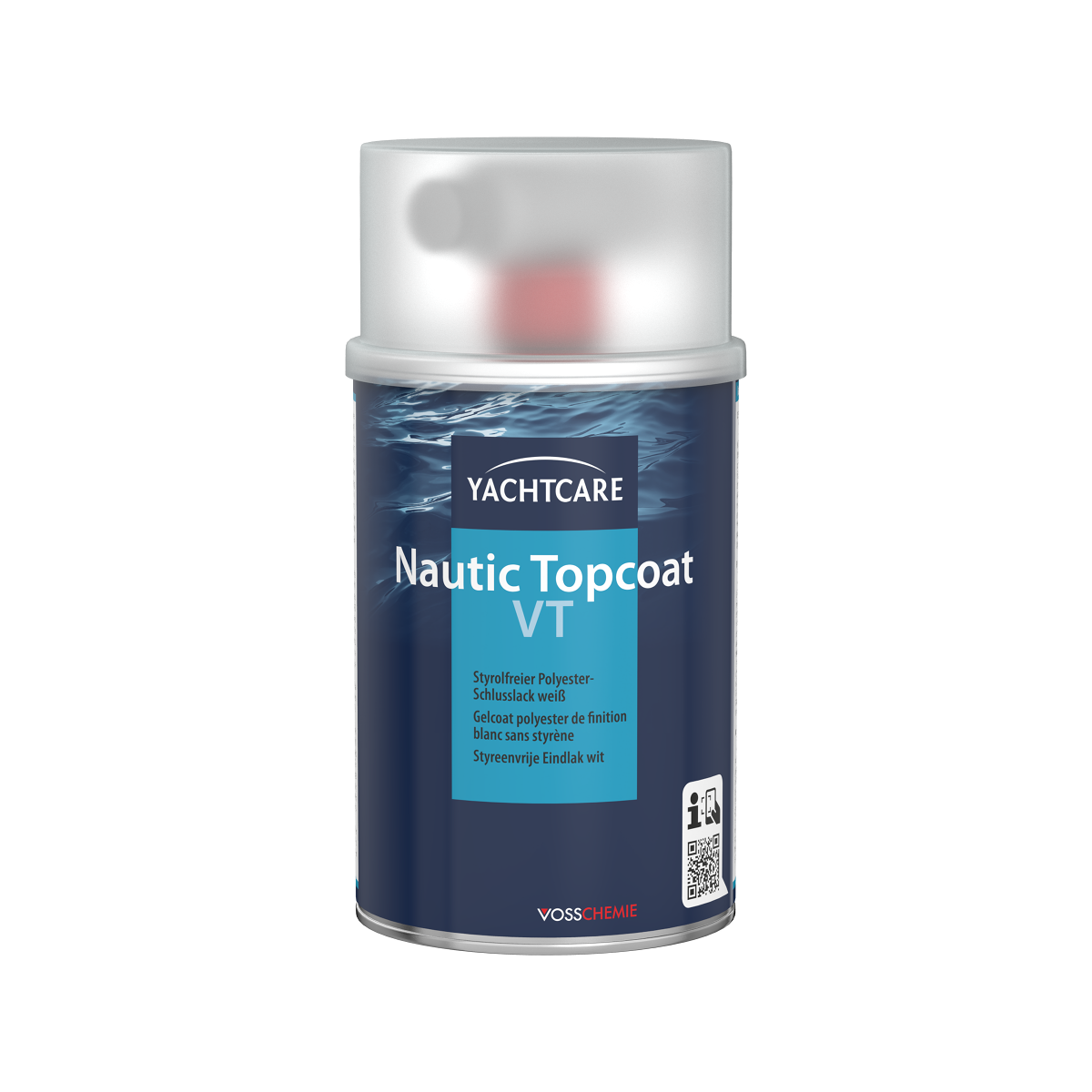 Yachtcare Topcoat Nautyczny VT Poliester Schlusslack inkl. Härter biały - 500g