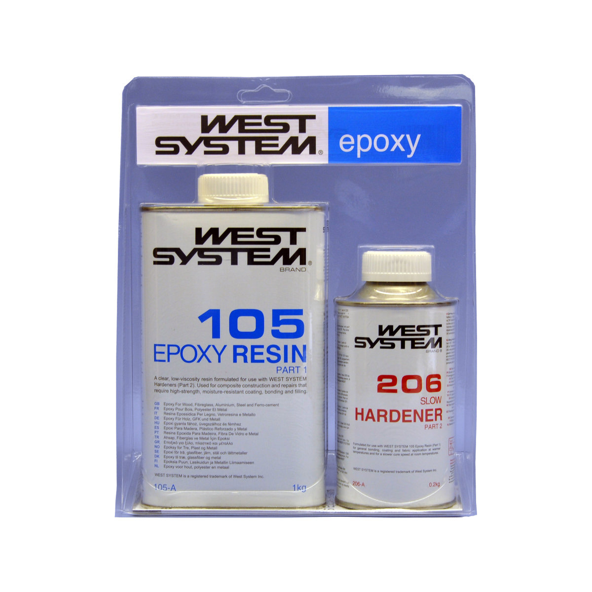 West system A-Pack epoksydowy z utwardzaczem wolnym 105-206A - 1,2 kg