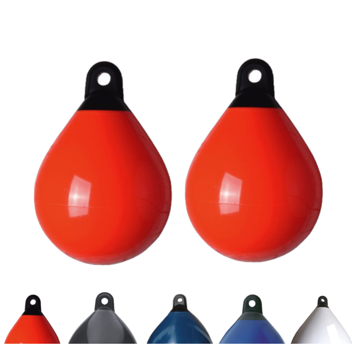 Zestaw 2 odbojnic kulowych Majoni o średnicy 35 cm, pomarańczowe